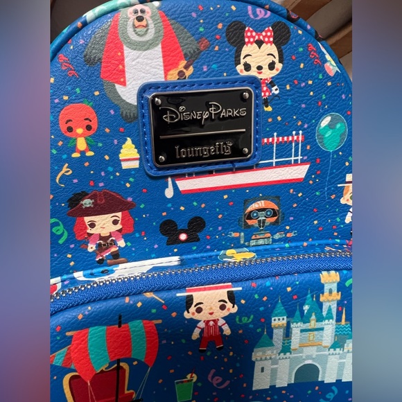 New LOUNGEFLY DISNEY PARKS mini backpack purse Pirates haunted mansion teacups - Picture 9 of 9